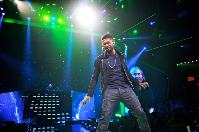 Live performance under stage lights